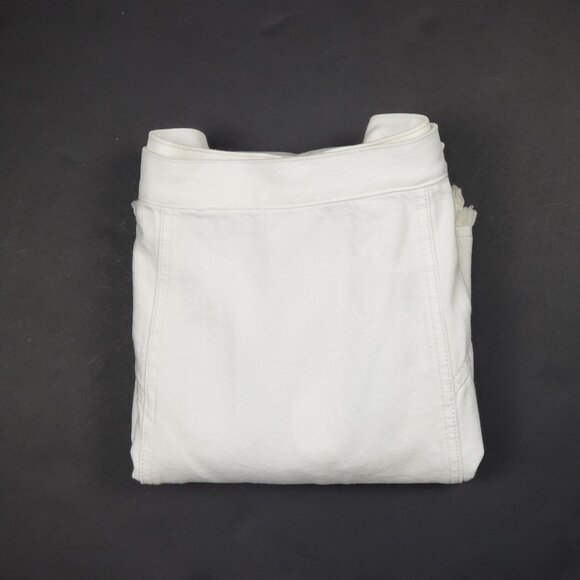 Madewell Fluted Midi Skirt Women’s 25 Tile White Cotton Denim Raw Hem Flared NWT - Picture 16 of 16